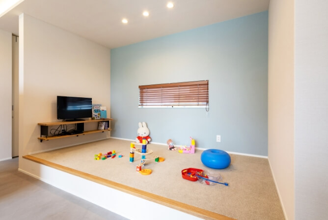 キッズスペースを完備、お子様連れでも安心