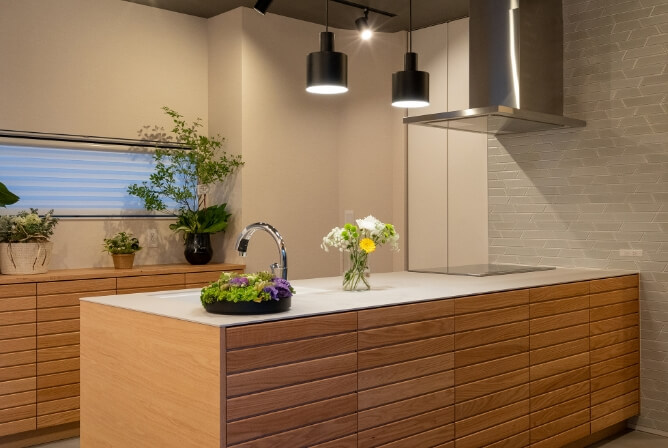 モデルキッチンを見て触れられる